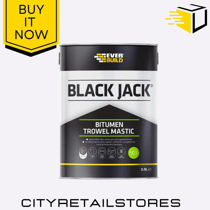Black Jack Range Bitumen Paint Roof Coating Trowel Mastic Sealant Everbuild
