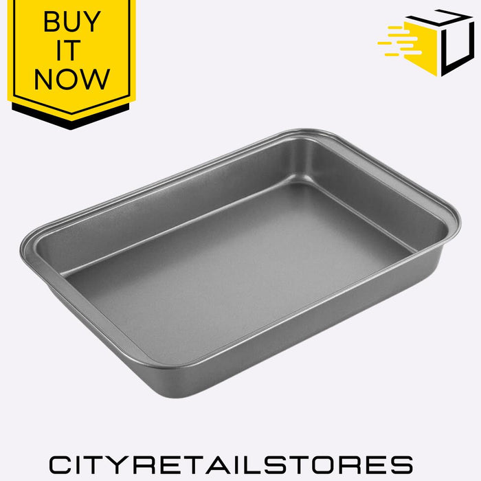 Non-Stick Roaster Pan Stainless Steel for Chicken, Food & Christmas Chef Aid