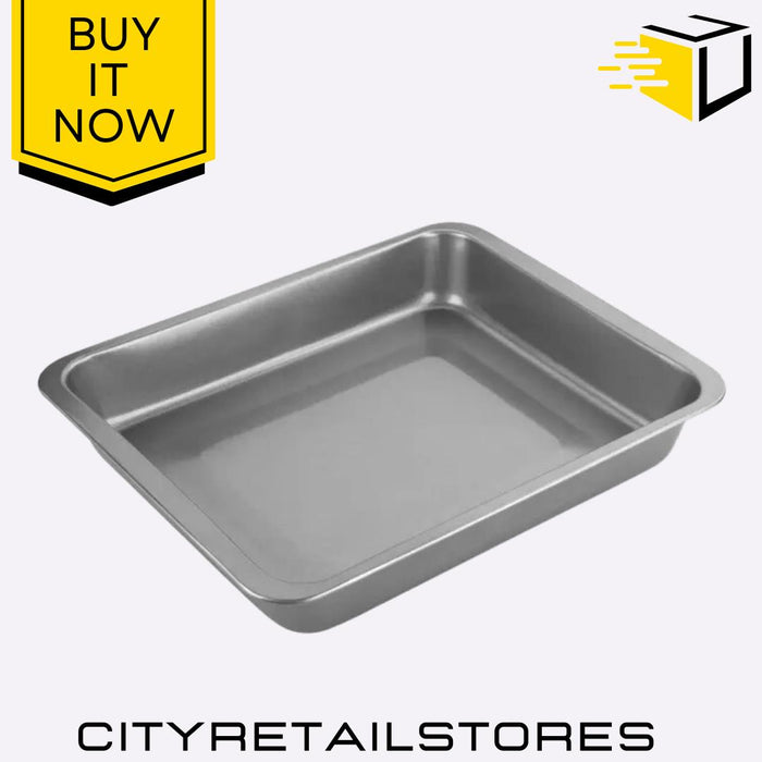 Non-Stick Roaster Pan Stainless Steel for Chicken, Food & Christmas Chef Aid