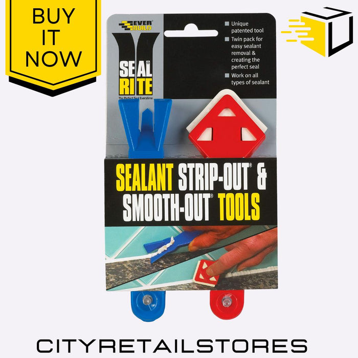 Sealant Strip Out & Smooth Out Tool Silicone Remover & Smoother Kit Everbuild