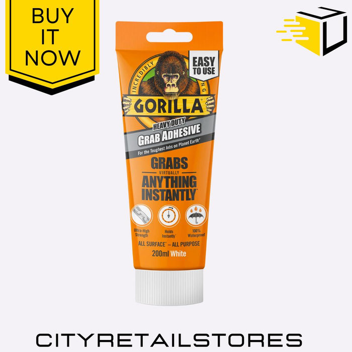 Heavy Duty Grab Adhesive Glue All-Purpose Strong Bond In / Outdoor 200ml Gorilla