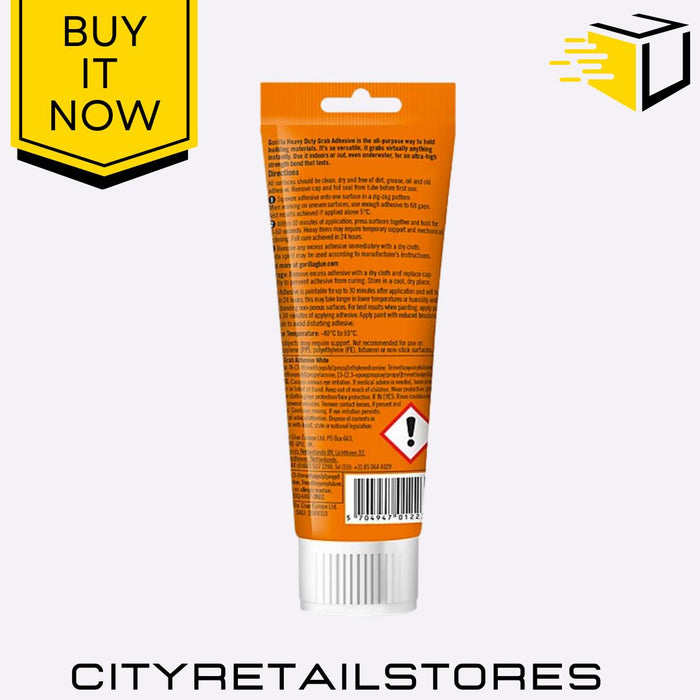 Heavy Duty Grab Adhesive Glue All-Purpose Strong Bond In / Outdoor 200ml Gorilla