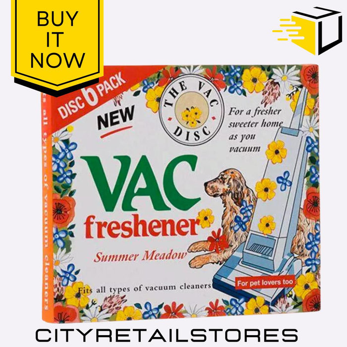 6 Scented Vacuum Air Freshener Discs - Summer Meadow, Spring Meadow, Lavender