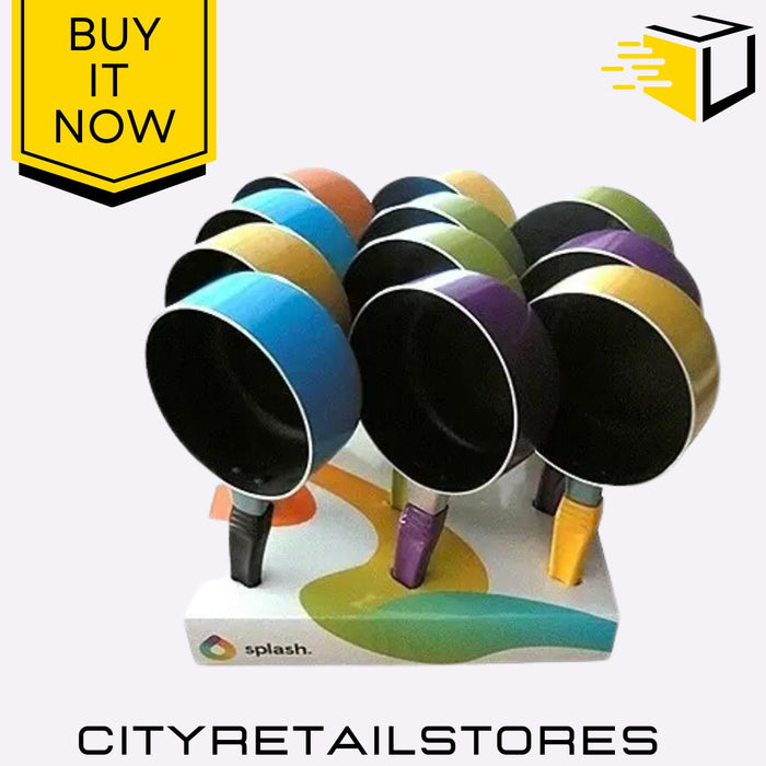 Mini Saucepan Splash 12x6cm Small Cooking Pan Non-Stick Assorted Colours Apollo