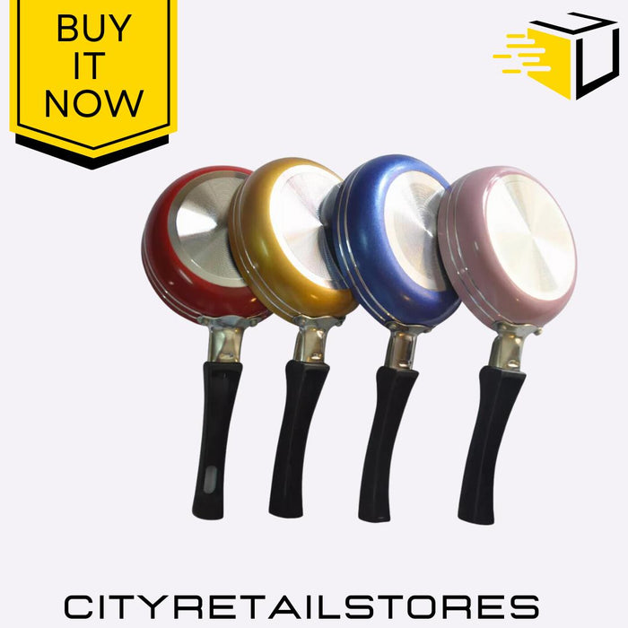 Mini Saucepan Splash 12x6cm Small Cooking Pan Non-Stick Assorted Colours Apollo