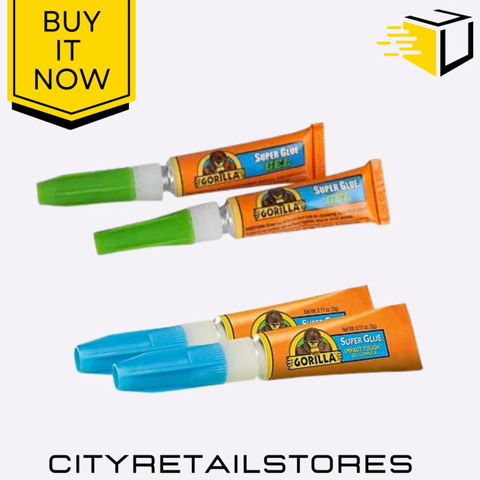 Strong Adhesive For Metal, Plastic, Wood & Ceramics Superglue Gel 2x3g Gorilla