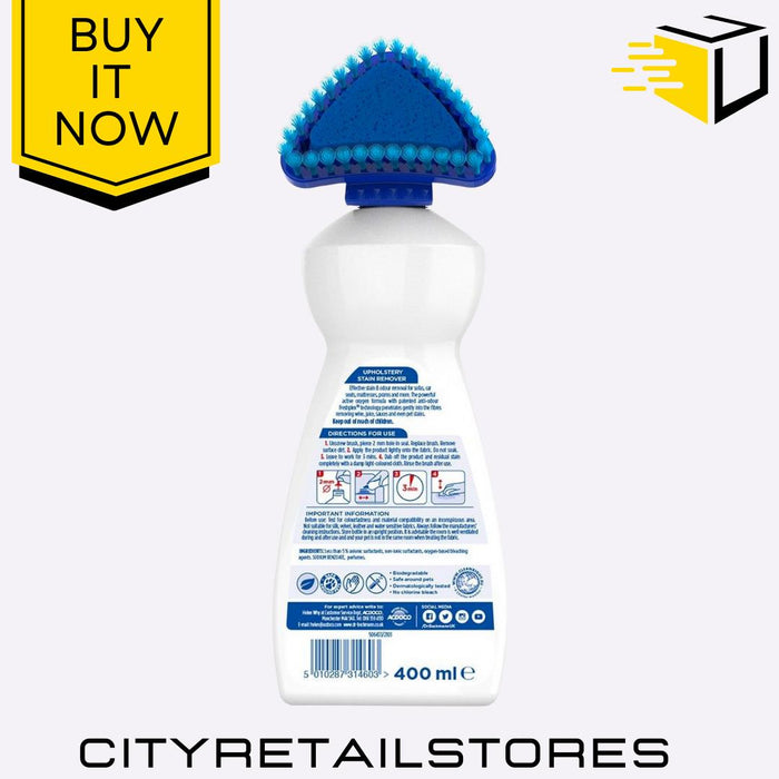 Upholstery Stain Remover with Brush Deep Cleaning 400ml  Dr Beckmann