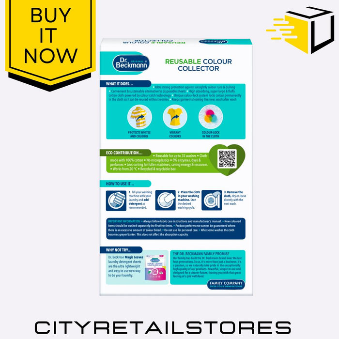 Re-Usable Colour Collector Cloth Prevents Runs Up to 30 Washes Dr. Beckmann