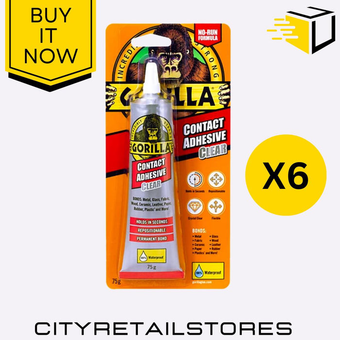 Contact Adhesive Flexible Waterproof Instant Bond Multi-Surface Glue 75g Gorilla