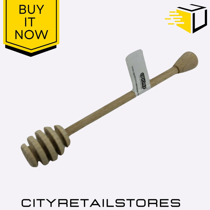 3 Pack Honey Dipper 17cm Wooden Honey Stick, Drizzler for Smooth Serving Apollo