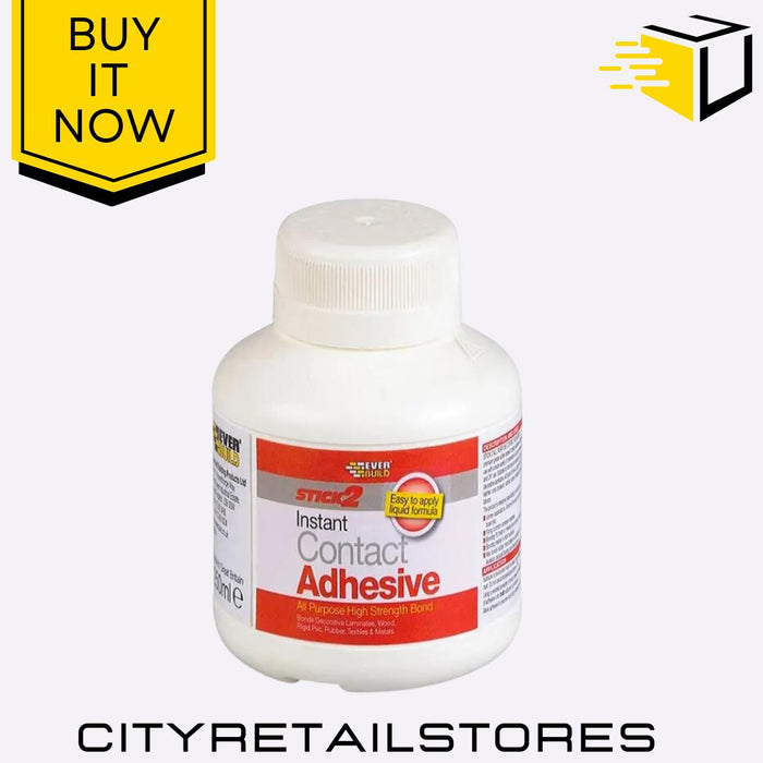 Everbuild Stick 2 All Purpose Instant Contact Adhesive 250ml / 125ml Strong Glue