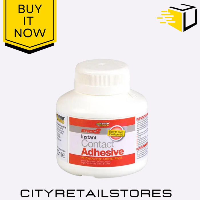 Everbuild Stick 2 All Purpose Instant Contact Adhesive 250ml / 125ml Strong Glue