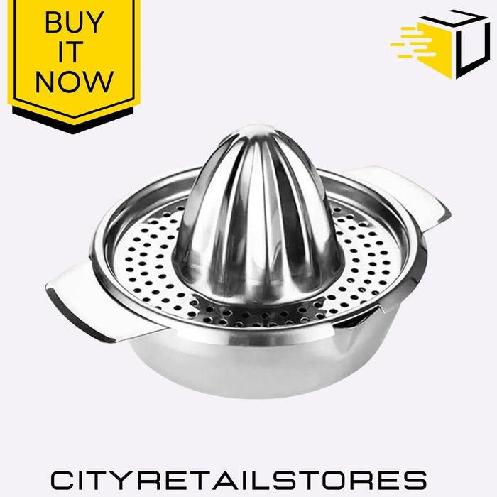 Stainless Steel Silver Citrus Juicer Durable, Easy to Use Manual Lemon Apollo