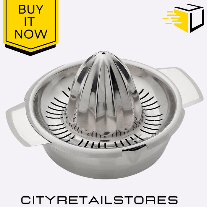 Stainless Steel Silver Citrus Juicer Durable, Easy to Use Manual Lemon Apollo