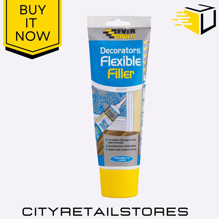 Flexible Decorators Filler White Crack Repair Smooth Finish 200ml Everbuild