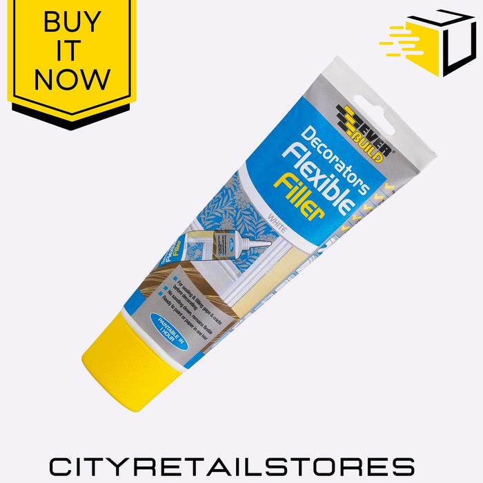 Flexible Decorators Filler White Crack Repair Smooth Finish 200ml Everbuild