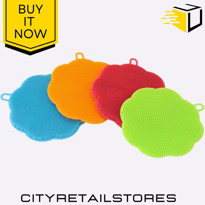 Silicone Scrubba Dub Multi-Use Dish Scrubber & Cleaning Brush Non-Scratch Apollo