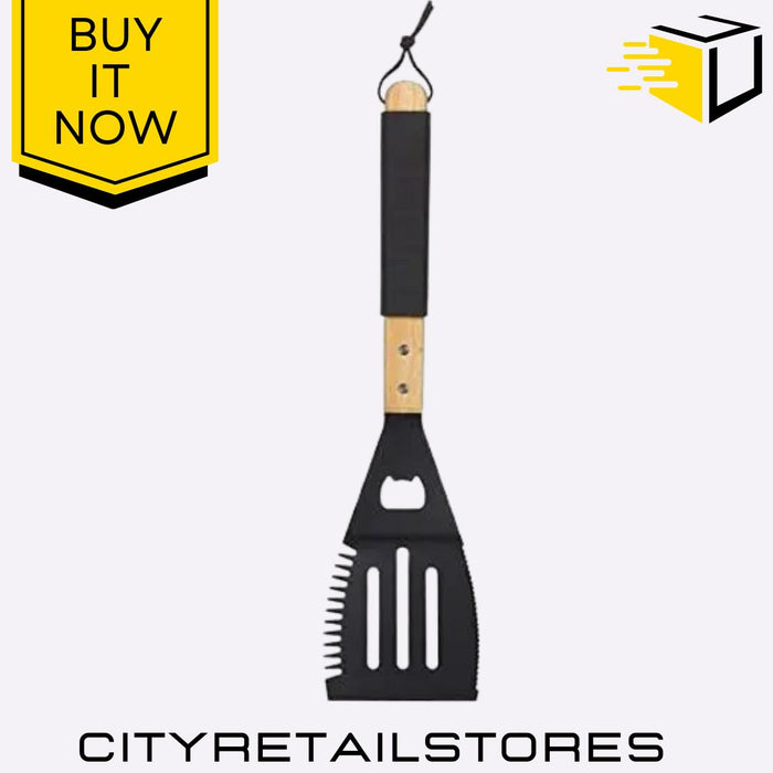 BBQ Turner Metal & Chef Aid Black Turner Durable Non-Stick Grilling Chef Aid