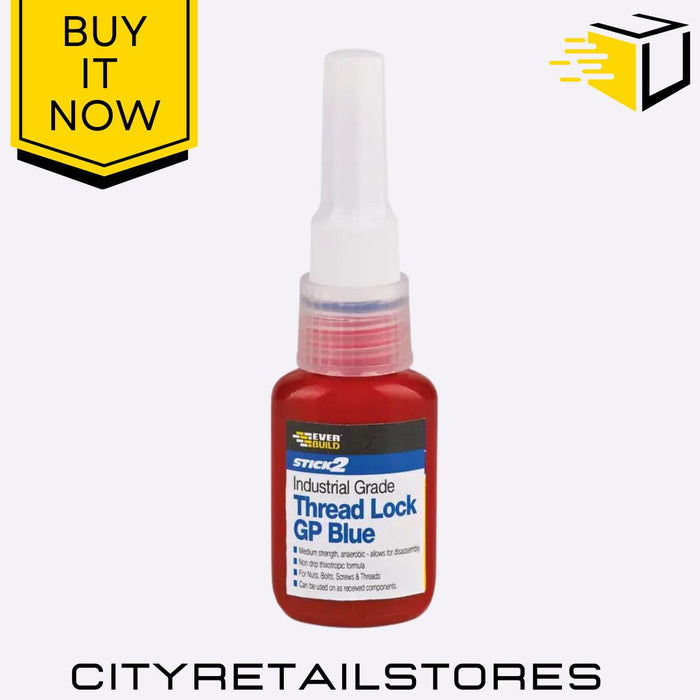 Threadlock GP Blue High Strength Adhesive for Metal Threads Fix 10g Everbuild