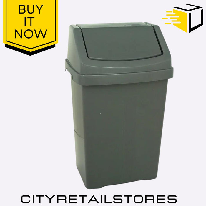 8L Swing Bin Midnight Compact & Stylish Kitchen Office Waste Bin Wham Casa