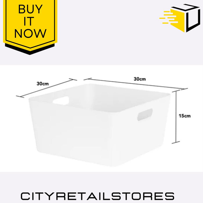 Ice White Storage Box Wham Studio Cube Basket 15.02 Durable & Stylish Organizer