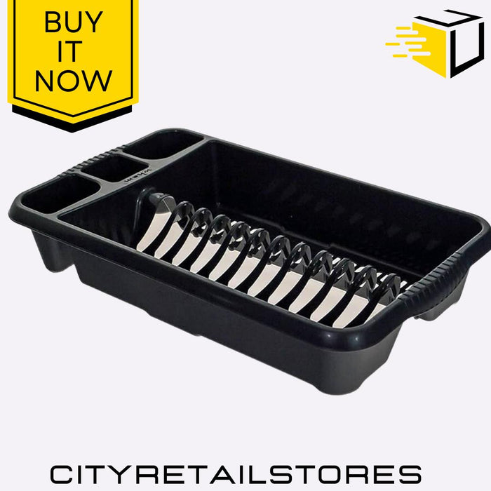 Medium Dish Drainer Midnight Stylish Kitchen Drainer for Drying Dish Wham Casa
