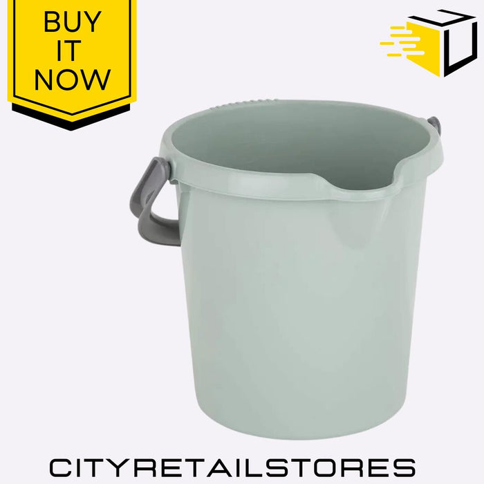 5L Bucket Silver Sage/Silver Durable & Stylish Household Storage Wham Casa