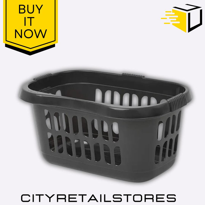 Hipster Laundry Basket Ice White/Midnight Black/Silver Wham Casa