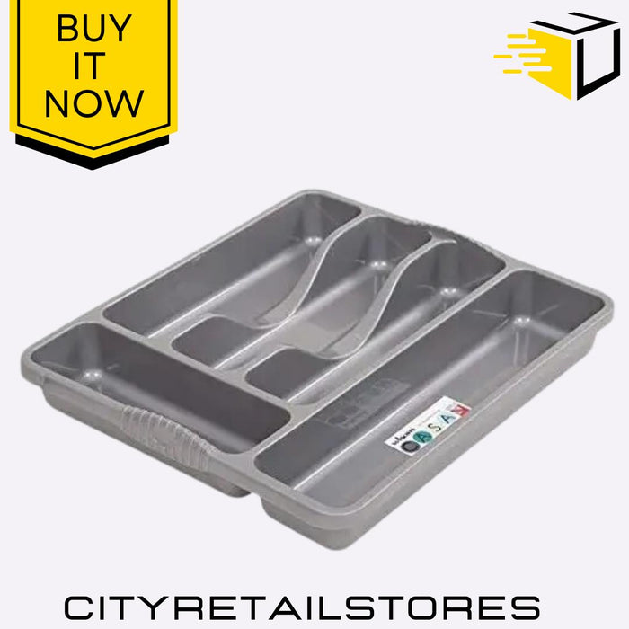 Small Cutlery Tray Silver Durable Kitchen Drawer Organiser Wham Casa