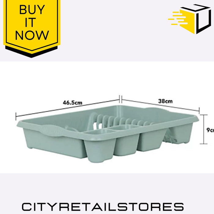 Large Dish Drainer Silver Sage Stylish Kitchen Draining Rack Wham Casa