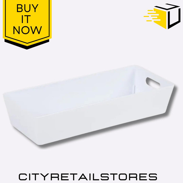 Basket Rectangular 2.01L Ice White & Cool Grey Storage Box Organizer Wham Studio