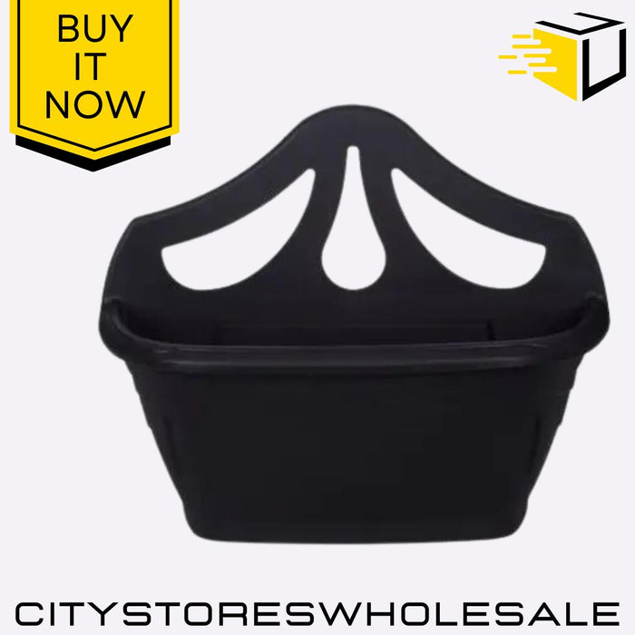42cm Black Venetian Wall Hanging Planter Basket Durable & Stylish Whitefurze