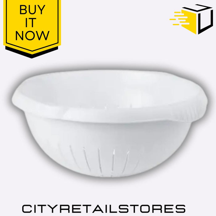 30cm Colander Ice White Kitchen Strainer, Dishwasher Safe & Durable Wham Cuisine