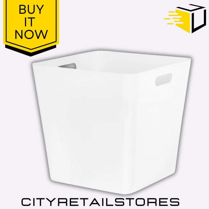 Cube Basket White Stylish Storage Organiser Durable & Versatil Wham Studio 15.01