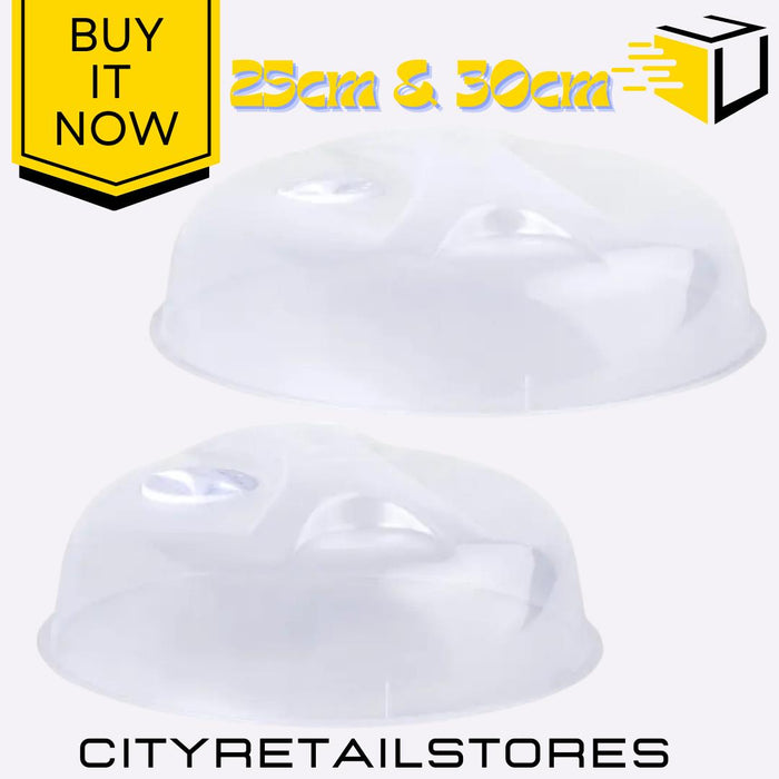 Clear Microwave Cover 25cm/30cm BPA Free, Anti-Splash, Easy Clean Wham Cuisine