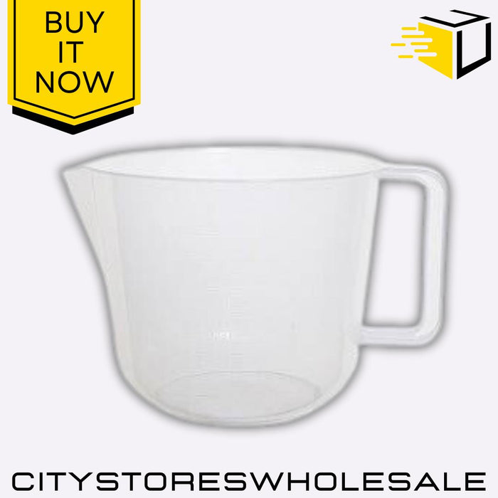 3.5 Pint Durable Plastic Measuring Jug Clear Markings Kitchen  Whitefurze