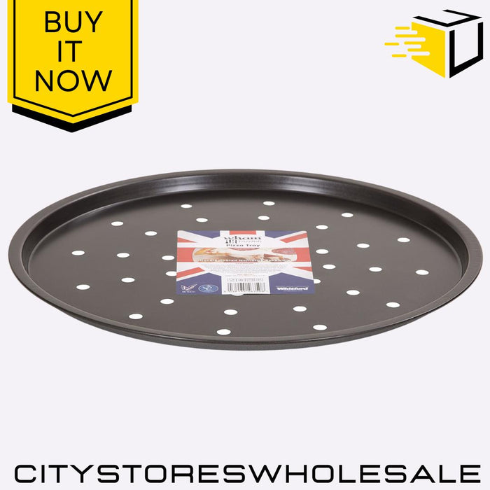 12 Inch Non-Stick Pizza Tray Silver/Graphite Oven Baking Dish 33x33x1.5cm Wham