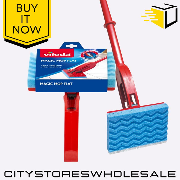 Magic Mop Flat Microfibre Floor Cleaner Streak-Free Shine for All Surface Vileda