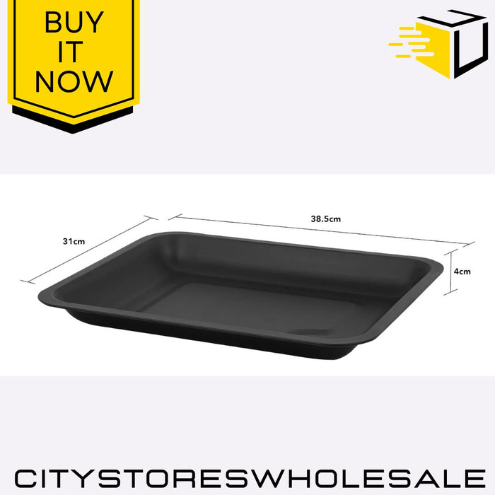 Family Black Roaster 39cm Large Durable Oven Tray Baking Dish Wham Essentials