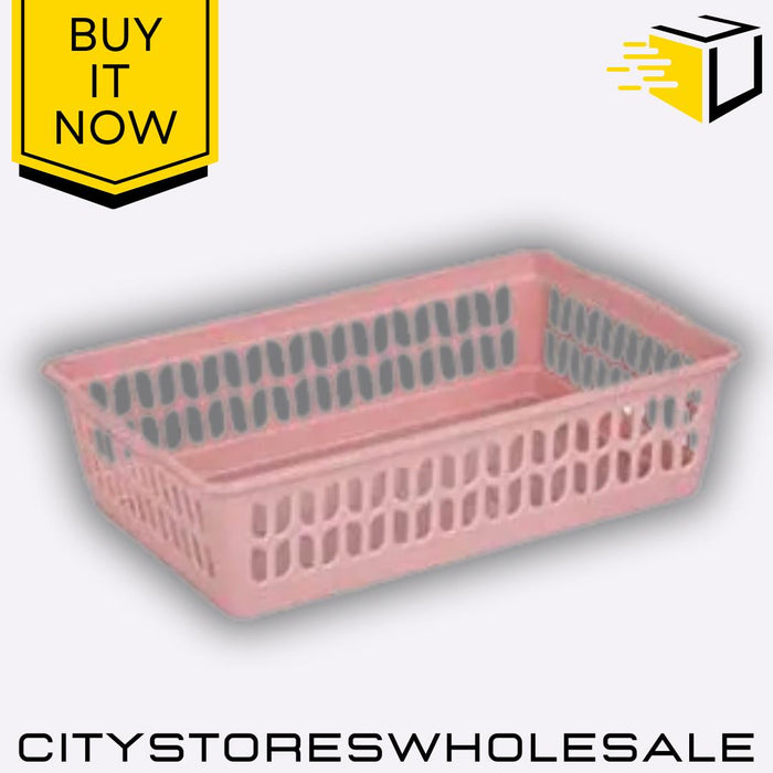 Wham Handy Basket Blush Pink Small Compact Storage Box Lightweight 25x16x6cm