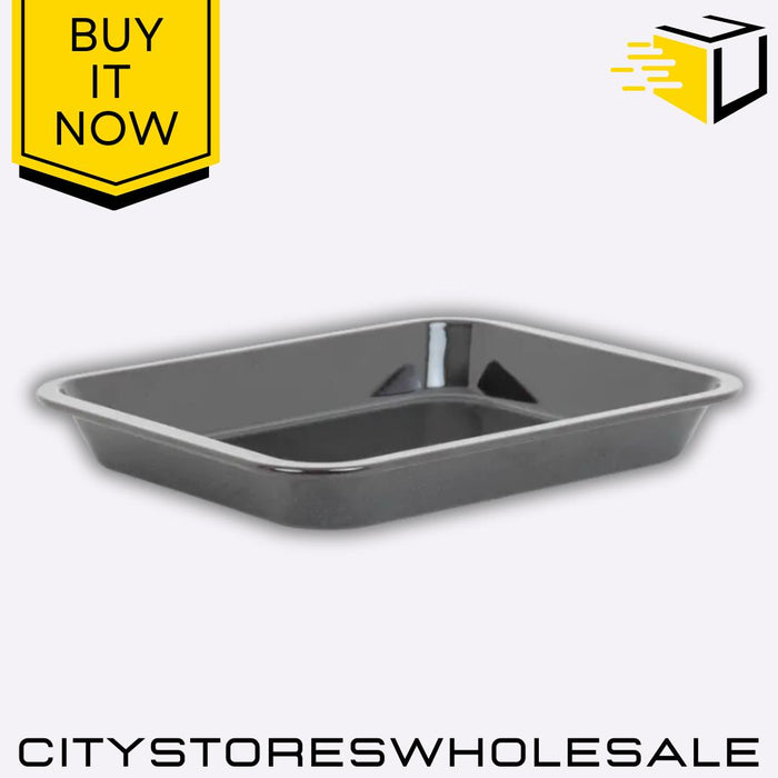 Enamel Black Roaster 41cm Durable 0.6mm Oven Tray for Baking & Roasting Wham
