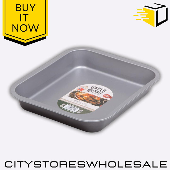 Enamel Black Roaster 41cm Durable 0.6mm Oven Tray for Baking & Roasting Wham