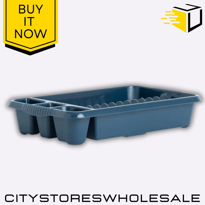 Medium Dish Drainer Navy Blue Stylish Kitchen Sink Organizer Wham Casa