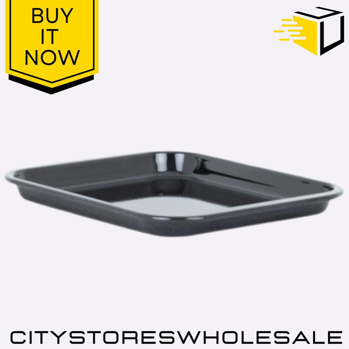 Wham Enamel 0.6mm Black Oven Tray Durable Baking Tray Non-Stick Heat