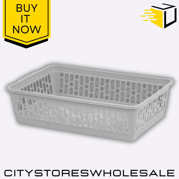 Small Handy Basket Cool Blue Durable Storage Organizer 25x16x6cm Wham