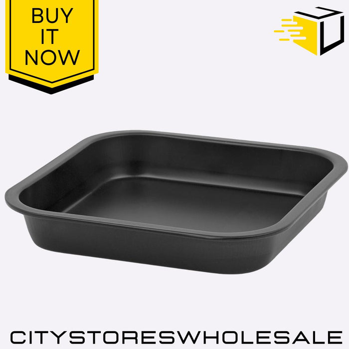 Black Sandwich Tin Square 19x19x3cm Non-Stick Bakeware Durable Wham Essentials