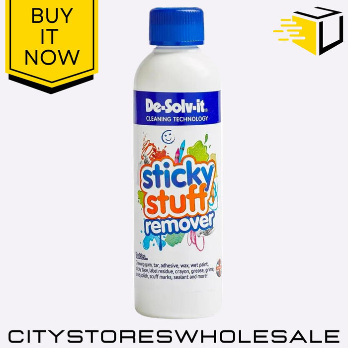 250ml Sticky Stuff Remover Adhesive Cleaner Gum & Glue Remover De-Solv-It