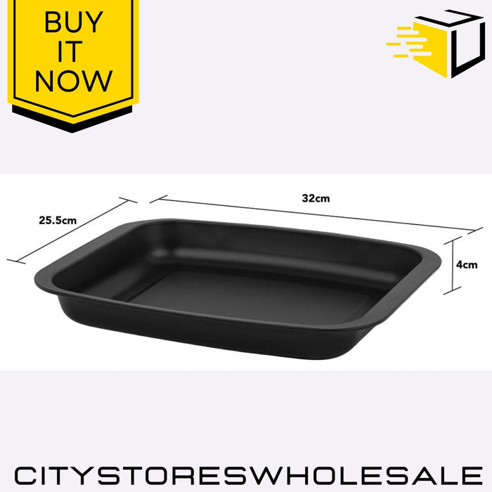 Black Roaster 32cm Non-Stick Oven Tray Durable Bakeware Wham Essentials