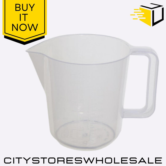 2 Pint Durable Plastic Measuring Jug Clear Markings Kitchen Whitefurze