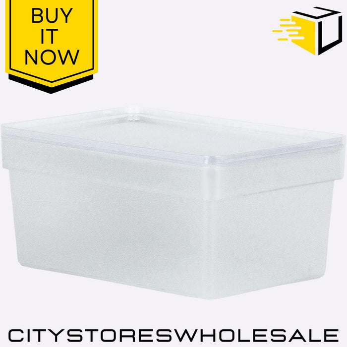 Stack 1.01 Clear Stackable Storage Box with Lid, Durable Organiser Wham Studio